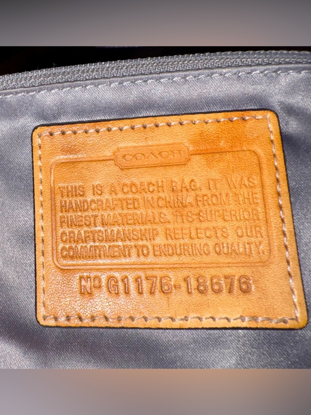 Coach Signature Metallic Poppy Quilted Canvas Tote G1176-18676 (2011) EUC - Picture 2 of 16